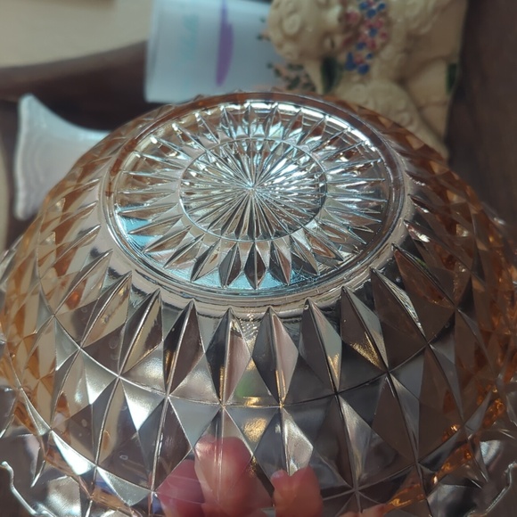 Vintage Jeannette Glass Co Pink Depression Glass Handled Bowl - Picture 3 of 7